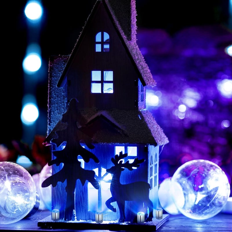 BTFO 10pcs Mini LED Lights for Crafts, Small Battery Powered Balloon Miniature Micro Electric LED Lights for Paper Lantern Party Decoration Crafts Models Dollhouse Accessories (Blue Light) - Image 5